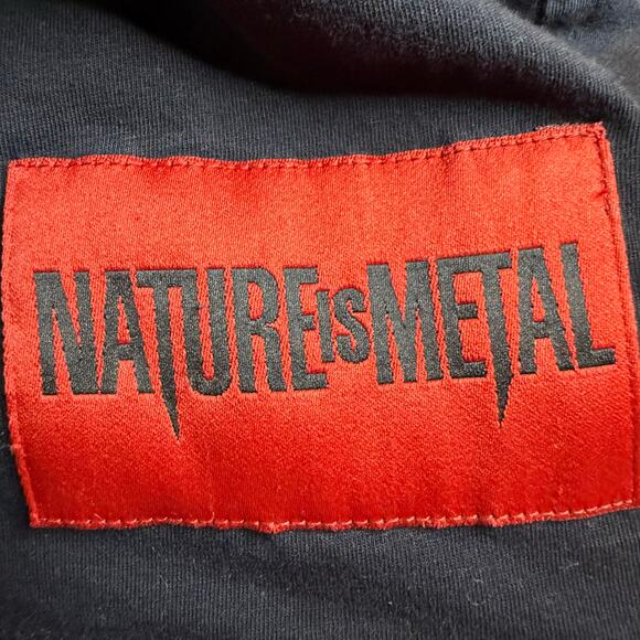 Nature is Metal Life Eats Life Graphic Tee, Rabbit, Streetwear, Black, Large - Picture 3 of 8